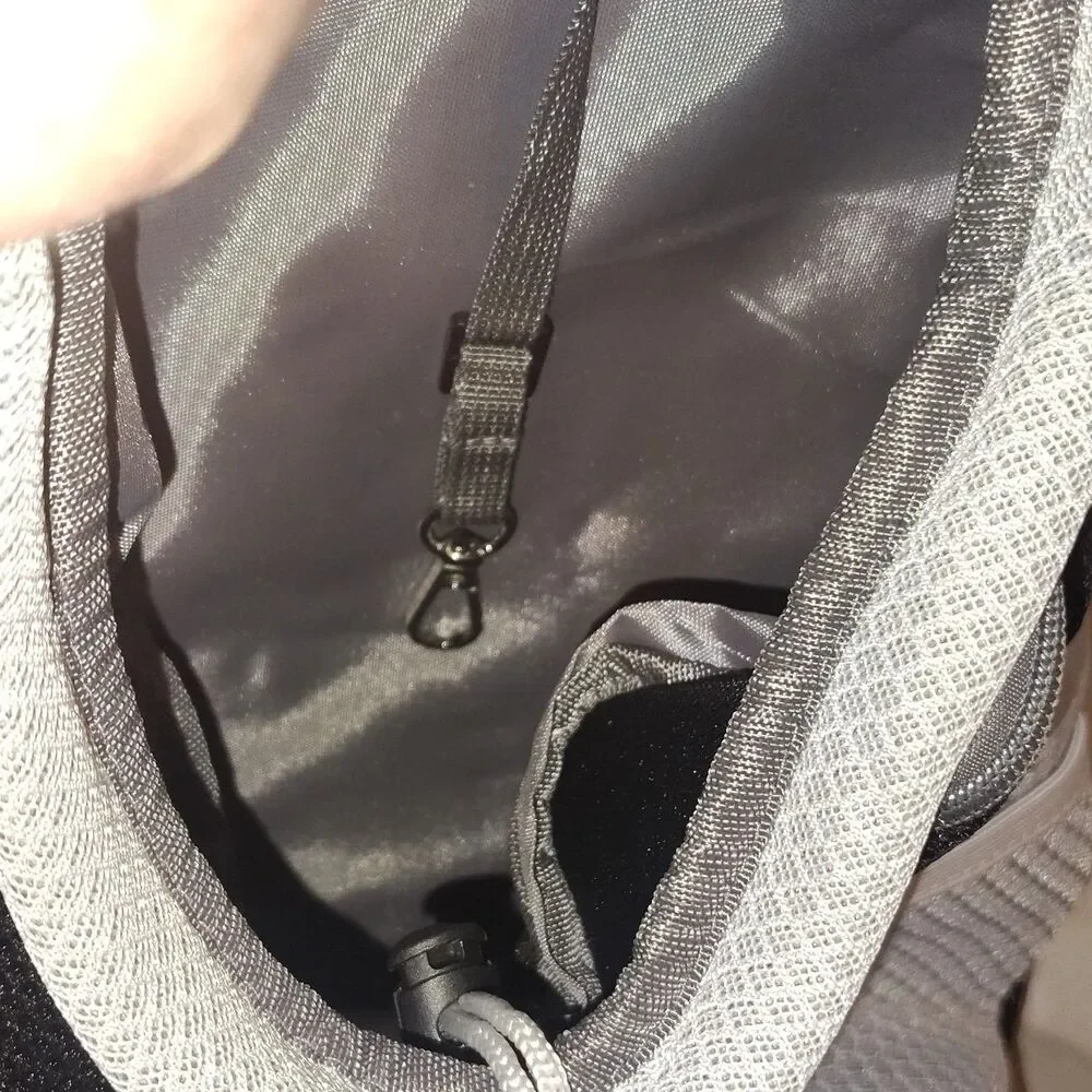 Pawaboo Mesh Dog Backpack Carrier Size S Black/Gray Pet Front Chest Carry Bag